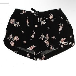 Garage black floral print shorts